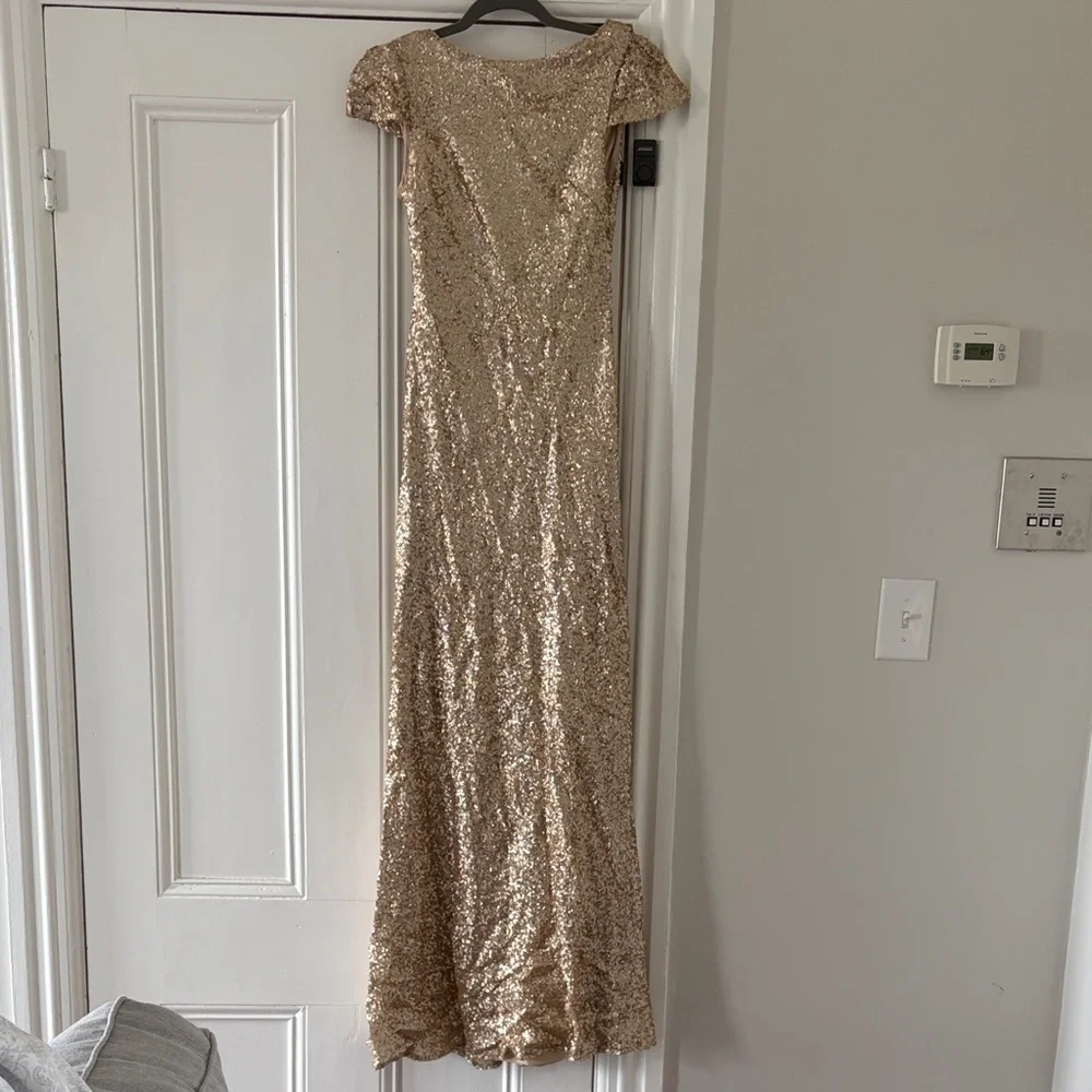 SORELLA VITA Gold Sequin Dress - Picture 1 of 3